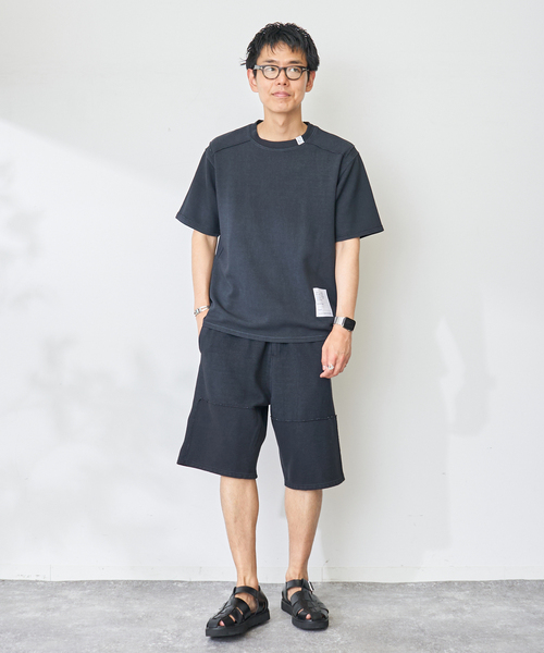 B.C STOCK(ベーセーストック)の「ハイツイストリブダブルニーショーツ(その他パンツ・メンズ・ベージュ/ブラック/ホワイト/サックスブルー・MEDIUM/LARGE)」の5枚目の写真