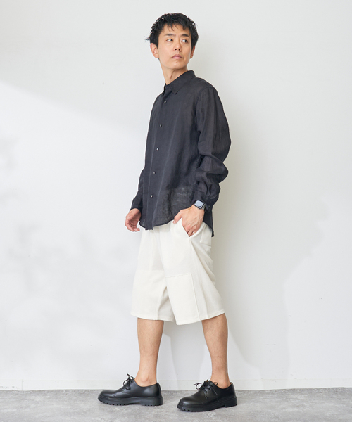 B.C STOCK(ベーセーストック)の「ハイツイストリブダブルニーショーツ(その他パンツ・メンズ・ベージュ/ブラック/ホワイト/サックスブルー・MEDIUM/LARGE)」の14枚目の写真