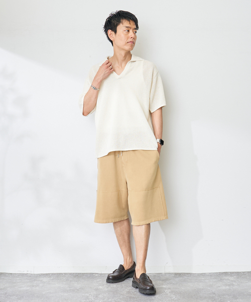 B.C STOCK(ベーセーストック)の「ハイツイストリブダブルニーショーツ(その他パンツ・メンズ・ベージュ/ブラック/ホワイト/サックスブルー・MEDIUM/LARGE)」の20枚目の写真