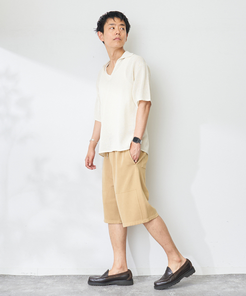 B.C STOCK(ベーセーストック)の「ハイツイストリブダブルニーショーツ(その他パンツ・メンズ・ベージュ/ブラック/ホワイト/サックスブルー・MEDIUM/LARGE)」の21枚目の写真