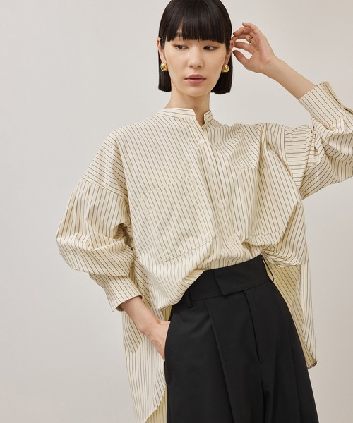 ADAM ET ROPE'(アダムエロペ)の「【定番】・【一部サイト限定】TCブロードバンドカラーシャツ(シャツ/ブラウス・レディース・ブラウン系その他/ブルー系その他6/ピンク/ベージュ系その他2/ホワイト系その他5・FREE)」の2枚目の写真