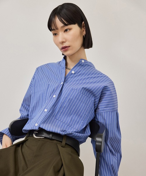 ADAM ET ROPE'(アダムエロペ)の「【定番】・【一部サイト限定】TCブロードバンドカラーシャツ(シャツ/ブラウス・レディース・ブラウン系その他/ブルー系その他6/ピンク/ベージュ系その他2/ホワイト系その他5・FREE)」の1枚目の写真