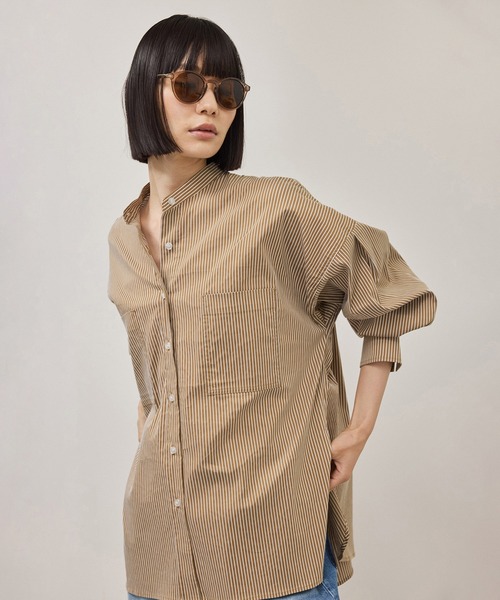 ADAM ET ROPE'(アダムエロペ)の「【定番】・【一部サイト限定】TCブロードバンドカラーシャツ(シャツ/ブラウス・レディース・ブラウン系その他/ブルー系その他6/ピンク/ベージュ系その他2/ホワイト系その他5・FREE)」の6枚目の写真
