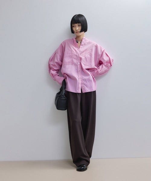 ADAM ET ROPE'(アダムエロペ)の「【定番】・【一部サイト限定】TCブロードバンドカラーシャツ(シャツ/ブラウス・レディース・ブラウン系その他/ブルー系その他6/ピンク/ベージュ系その他2/ホワイト系その他5・FREE)」の9枚目の写真