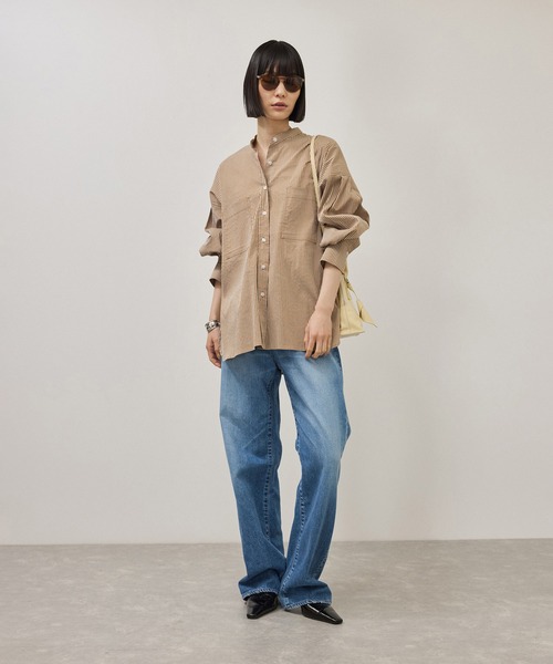 ADAM ET ROPE'(アダムエロペ)の「【定番】・【一部サイト限定】TCブロードバンドカラーシャツ(シャツ/ブラウス・レディース・ブラウン系その他/ブルー系その他6/ピンク/ベージュ系その他2/ホワイト系その他5・FREE)」の14枚目の写真