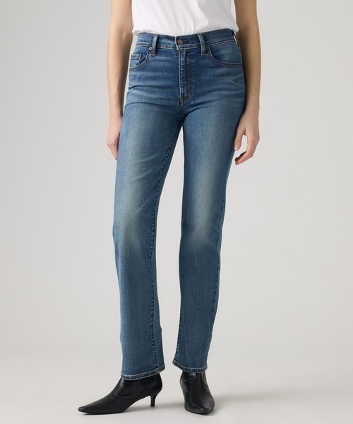 Levi's(リーバイス)の「Levi's/リーバイス 723 ハイライズストレート ジーンズ(デニムパンツ・レディース・ダークインディゴブルー・28inch)」の1枚目の写真