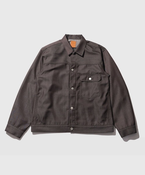 ADAM ET ROPE'(アダムエロペ)の「NIKKE デニムトラックジャケット / ADAM ET ROPE' JEANS(デニムジャケット・メンズ・ネイビー/ダークブラウン/ブラック系その他2・L/M/S)」の2枚目の写真