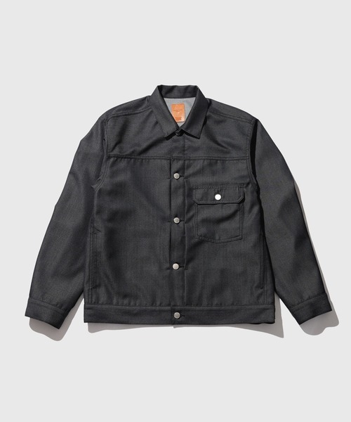 ADAM ET ROPE'(アダムエロペ)の「NIKKE デニムトラックジャケット / ADAM ET ROPE' JEANS(デニムジャケット・メンズ・ネイビー/ダークブラウン/ブラック系その他2・L/M/S)」の1枚目の写真