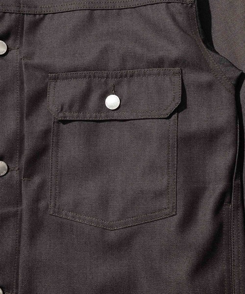 ADAM ET ROPE'(アダムエロペ)の「NIKKE デニムトラックジャケット / ADAM ET ROPE' JEANS(デニムジャケット・メンズ・ネイビー/ダークブラウン/ブラック系その他2・L/M/S)」の14枚目の写真