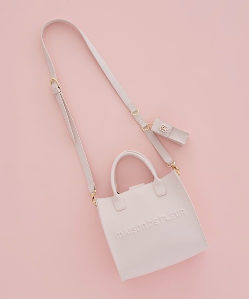 Maison de FLEUR(メゾンドフルール)の「マルチケース付き2Wayショルダーバッグ(ショルダーバッグ・レディース・ブラック/ライトピンク/ボルドー・FREE)」の3枚目の写真