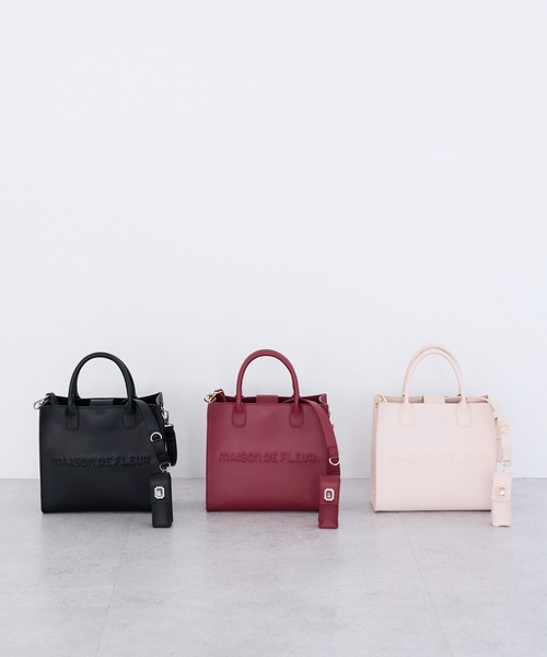 Maison de FLEUR(メゾンドフルール)の「マルチケース付き2Wayショルダーバッグ(ショルダーバッグ・レディース・ブラック/ライトピンク/ボルドー・FREE)」の5枚目の写真