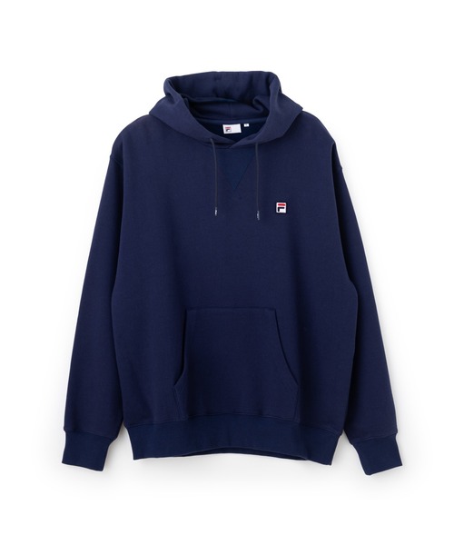 FILA（フィラ）の「ESSENTIAL HOODIE / エッセンンシャル　スウェットフーディ（パーカー・レディース・ブラック/グレー/ネイビー・L/XL/M/S）」の3枚目の写真