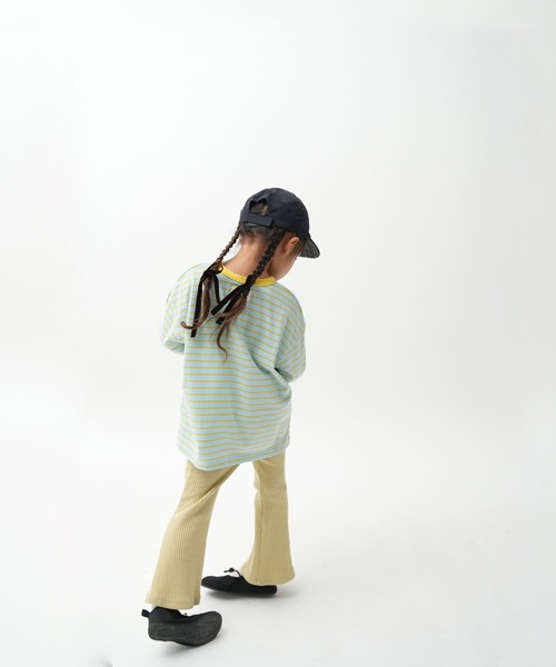 pairmanon（ペアマノン）の「【綿100%】ユニセックス タグ付き ボーダーアソートロンT（Tシャツ/カットソー・キッズ・ピンク系その他/ピンク/ホワイト系その他/ライトブルー/グリーン系その他・150/100/120/90/130/140/110）」の16枚目の写真