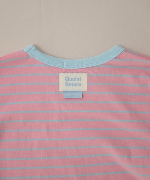 pairmanon（ペアマノン）の「【綿100%】ユニセックス タグ付き ボーダーアソートロンT（Tシャツ/カットソー・キッズ・ピンク系その他/ピンク/ホワイト系その他/ライトブルー/グリーン系その他・150/100/120/90/130/140/110）」の18枚目の写真