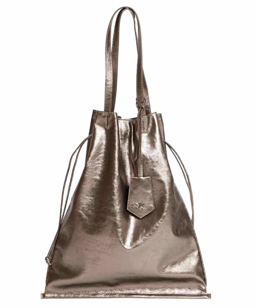 CONVERSE TOKYO(コンバーストウキョウ)の「METALLIC GATHERED TOTE BAG(トートバッグ・レディース・シルバー/ゴールド×ブラウン/シルバー×ブラック・FREE)」の1枚目の写真