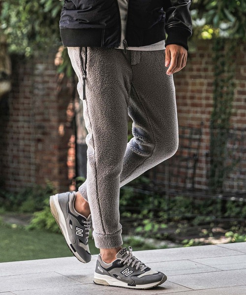 wjk reluxe(ダブルジェーケーリラックス)の「mp15276- Solid Boa Pants ボアパンツ(WR26W-08)(その他パンツ・メンズ・グレー/ブラック/ネイビー・L/M/S)」の1枚目の写真