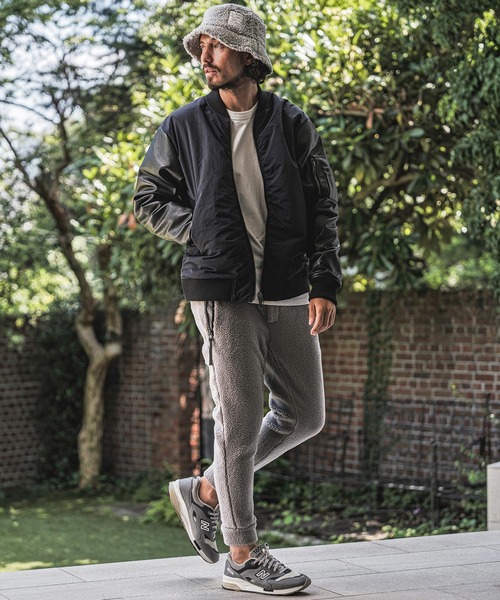 wjk reluxe(ダブルジェーケーリラックス)の「mp15276- Solid Boa Pants ボアパンツ(WR26W-08)(その他パンツ・メンズ・グレー/ブラック/ネイビー・L/M/S)」の15枚目の写真