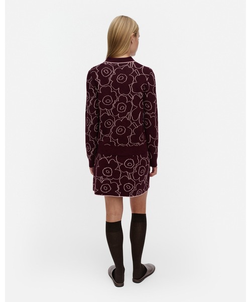 marimekko(マリメッコ)の「Liikkua Piirto Unikko / knitted sweater(ニット/セーター・レディース・ダークパープル・LARGE/MEDIUM/X-SMALL/SMALL)」の3枚目の写真