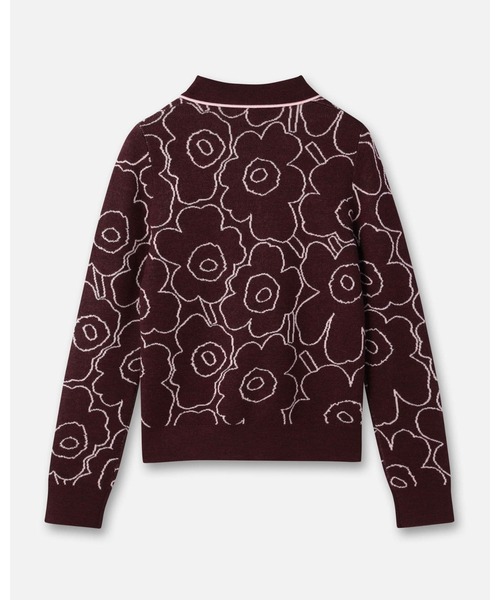 marimekko(マリメッコ)の「Liikkua Piirto Unikko / knitted sweater(ニット/セーター・レディース・ダークパープル・LARGE/MEDIUM/X-SMALL/SMALL)」の6枚目の写真