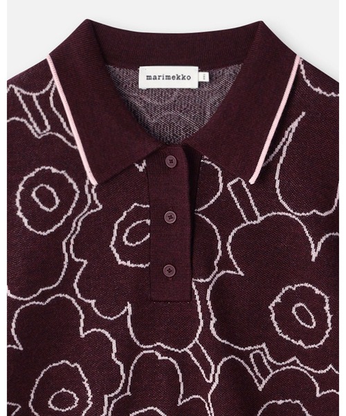marimekko(マリメッコ)の「Liikkua Piirto Unikko / knitted sweater(ニット/セーター・レディース・ダークパープル・LARGE/MEDIUM/X-SMALL/SMALL)」の7枚目の写真