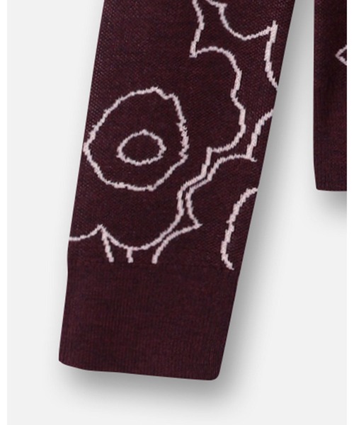 marimekko(マリメッコ)の「Liikkua Piirto Unikko / knitted sweater(ニット/セーター・レディース・ダークパープル・LARGE/MEDIUM/X-SMALL/SMALL)」の8枚目の写真