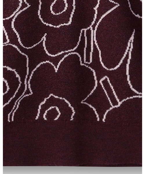 marimekko(マリメッコ)の「Liikkua Piirto Unikko / knitted sweater(ニット/セーター・レディース・ダークパープル・LARGE/MEDIUM/X-SMALL/SMALL)」の9枚目の写真