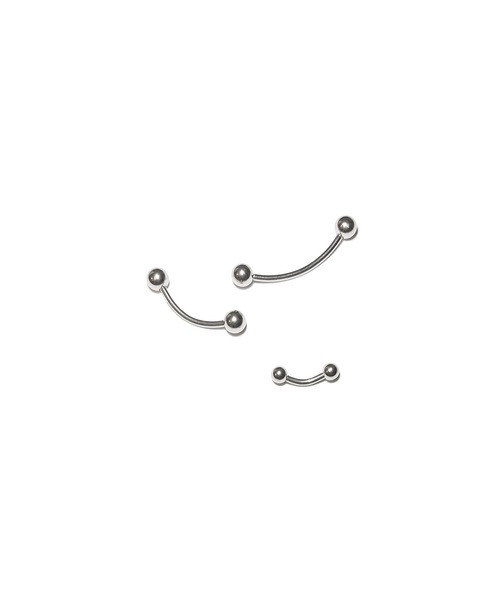 MORPH(モルフ)の「MORPH モルフ バナナバーベル ボディーピアス 16ゲージ 6mm~16mm(ピアス(片耳用)・レディース・シルバー・6/8/10/12/14/16)」の1枚目の写真