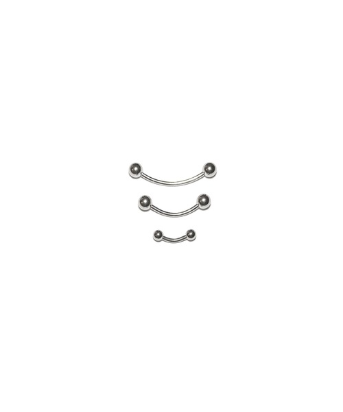 MORPH(モルフ)の「MORPH モルフ バナナバーベル ボディーピアス 16ゲージ 6mm~16mm(ピアス(片耳用)・レディース・シルバー・6/8/10/12/14/16)」の2枚目の写真