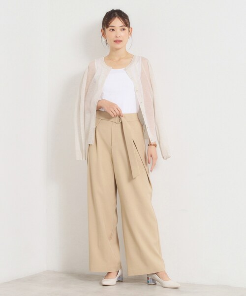 ITS'DEMO(イッツデモ)の「Dカンベルトワイドパンツ(その他パンツ・レディース・ブラック/ベージュ・00)」の11枚目の写真