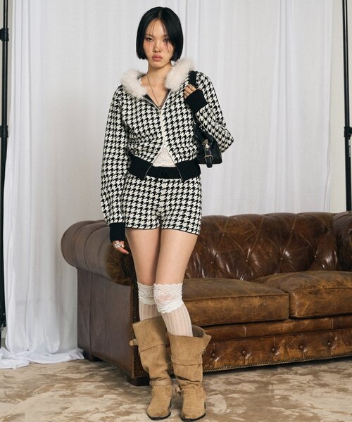 WHO'S WHO gallery（フーズフーギャラリー）の「パターンニットショーツ（その他パンツ・レディース・ブラック/オフホワイト/ブラウン・FREE）」の11枚目の写真
