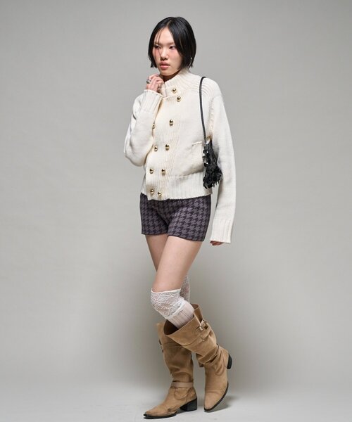 WHO'S WHO gallery（フーズフーギャラリー）の「パターンニットショーツ（その他パンツ・レディース・ブラック/オフホワイト/ブラウン・FREE）」の18枚目の写真