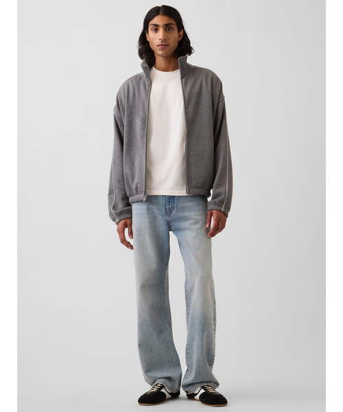 GAP(ギャップ)の「ヘビーウェイト オーバーサイズ ジップアップジャケット(スウェット・メンズ・チャコールグレー/ネイビー・XS/S/M/L/XL)」の3枚目の写真