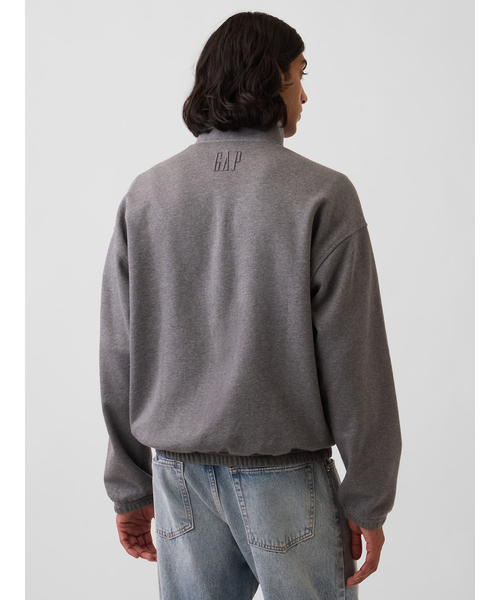GAP(ギャップ)の「ヘビーウェイト オーバーサイズ ジップアップジャケット(スウェット・メンズ・チャコールグレー/ネイビー・XS/S/M/L/XL)」の5枚目の写真