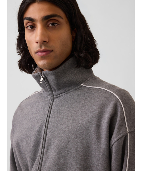 GAP(ギャップ)の「ヘビーウェイト オーバーサイズ ジップアップジャケット(スウェット・メンズ・チャコールグレー/ネイビー・XS/S/M/L/XL)」の7枚目の写真