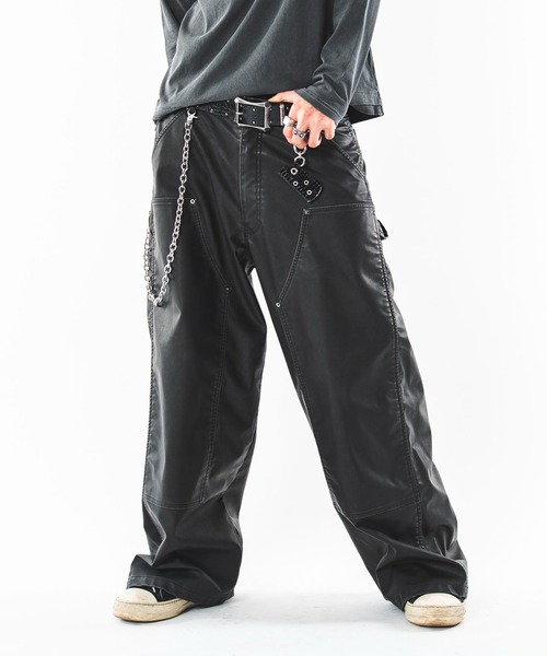 SHORT ROUND（ショートラウンド）の「SHORT ROUND/【26年秋冬新作】PUダブルニーパンツ（その他パンツ・メンズ・ブラック系その他・LARGE/MEDIUM）」の14枚目の写真