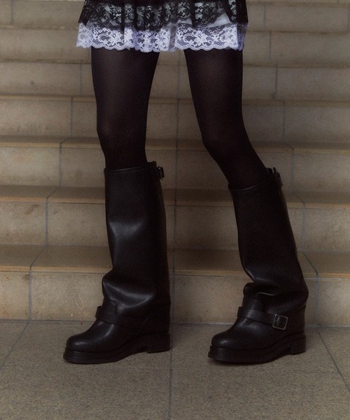 POOLDE(プールデ)の「Elephantine Boots(ブーツ・レディース・ブラック・37/38)」の12枚目の写真