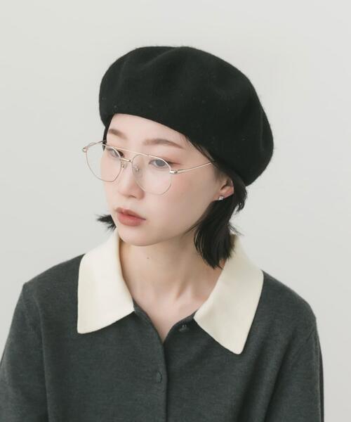 SMELLY(スメリー)の「シンプルバスクベレー(ハンチング/ベレー帽・レディース・グレー/アイボリー/ブラック・-)」の22枚目の写真