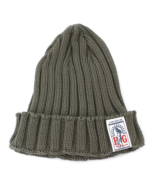 HYSTERIC GLAMOUR(ヒステリックグラマー)の「LOW GAUGE RIB KNIT ワッチキャップ(ニットキャップ/ビーニー・レディース・ベージュ/インディゴブルー/レッド/カーキ/ネイビー/チャコールグレー/ブラック・FREE)」の5枚目の写真