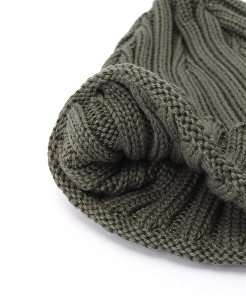 HYSTERIC GLAMOUR(ヒステリックグラマー)の「LOW GAUGE RIB KNIT ワッチキャップ(ニットキャップ/ビーニー・レディース・ベージュ/インディゴブルー/レッド/カーキ/ネイビー/チャコールグレー/ブラック・FREE)」の12枚目の写真