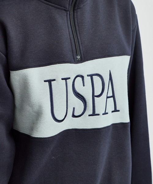 U.S. POLO ASSN.(ユーエスポロアッスン)の「U.S. POLO ASSN./ユーエスポロアッスン ハーフジップ ハイネックプルオーバースウェット(スウェット・レディース・ネイビー/ボルドー・M/S)」の4枚目の写真