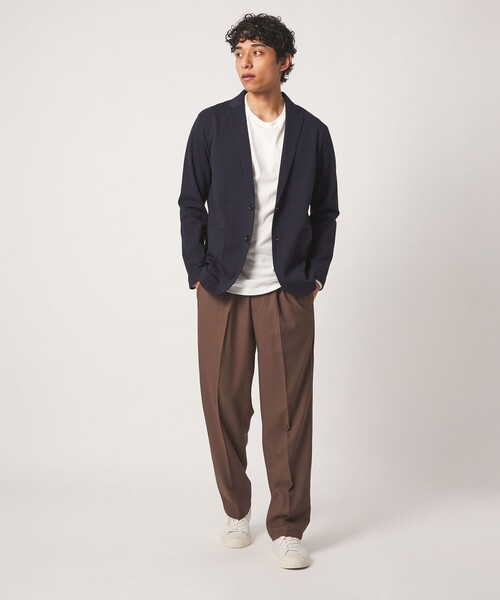 A DAY IN THE LIFE UNITED ARROWS(アデイインザライフユナイテッドアローズ)の「シルケット ジャガード ポンチ カーディガンジャケット<A DAY IN THE LIFE>(カーディガン/ボレロ・メンズ・ネイビー/ダークグレー・M/L/S)」の3枚目の写真