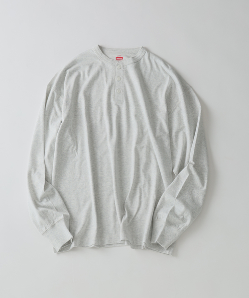 Healthknit(ヘルスニット)の「Healthknit / ヘルスニット 別注 ヘンリーネック ロンT(Tシャツ/カットソー・メンズ・ホワイト/ブラック系その他/グレー・X-LARGE/MEDIUM/SMALL/LARGE)」の10枚目の写真