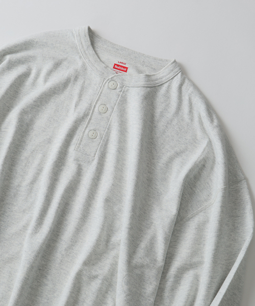 Healthknit(ヘルスニット)の「Healthknit / ヘルスニット 別注 ヘンリーネック ロンT(Tシャツ/カットソー・メンズ・ホワイト/ブラック系その他/グレー・X-LARGE/MEDIUM/SMALL/LARGE)」の11枚目の写真