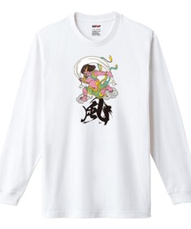 NIPOP（ニポップ） 長袖Tシャツ 風神 和 プリント インバウンド お土産 ロンT トップス レディース