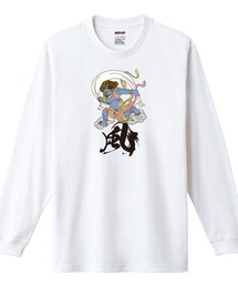 NIPOP（ニポップ） 長袖Tシャツ 風神 和 プリント インバウンド お土産 ロンT トップス レディース