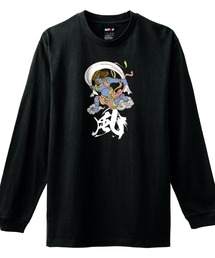 NIPOP(ニポップ) 長袖Tシャツ 風神 和 プリント インバウンド お土産 ロンT トップス レディース