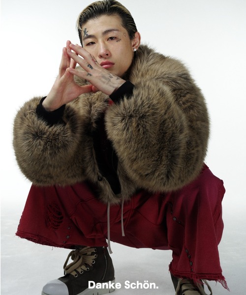 DANKE SCHON(ダンケシェーン)の「DankeSchon/ダンケシェーン/REVERSIBLE FUR COLLAR N2B(ミリタリージャケット・メンズ・ブラック/カーキ・M/L)」の4枚目の写真