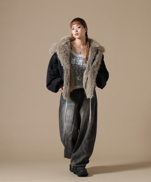 DANKE SCHON(ダンケシェーン)の「DankeSchon/ダンケシェーン/REVERSIBLE FUR COLLAR N2B(ミリタリージャケット・メンズ・ブラック/カーキ・M/L)」の11枚目の写真