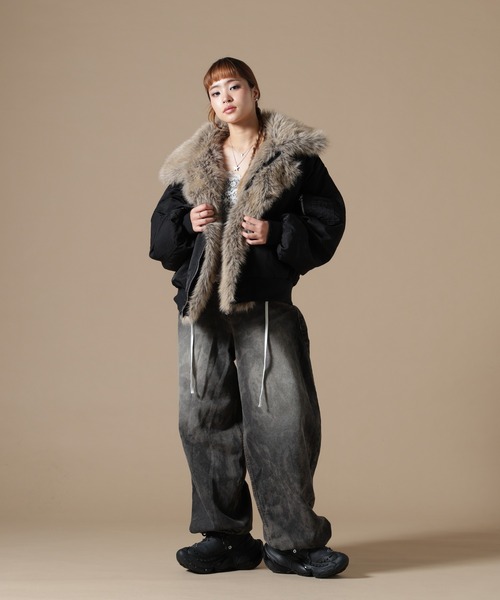 DANKE SCHON(ダンケシェーン)の「DankeSchon/ダンケシェーン/REVERSIBLE FUR COLLAR N2B(ミリタリージャケット・メンズ・ブラック/カーキ・M/L)」の12枚目の写真