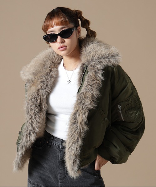 DANKE SCHON(ダンケシェーン)の「DankeSchon/ダンケシェーン/REVERSIBLE FUR COLLAR N2B(ミリタリージャケット・メンズ・ブラック/カーキ・M/L)」の15枚目の写真